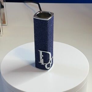 Dior Blue Lipstick Case Denim Blue and Silver